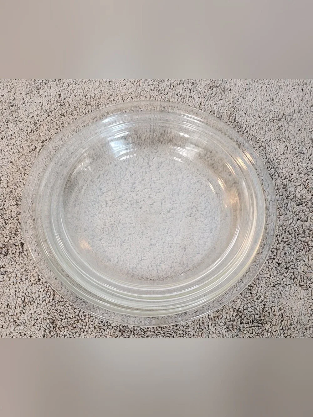 Pyrex Set Of 4 Clear Glass Pie Dish Ovenware Set, Light Signs Of Wear, No Chips